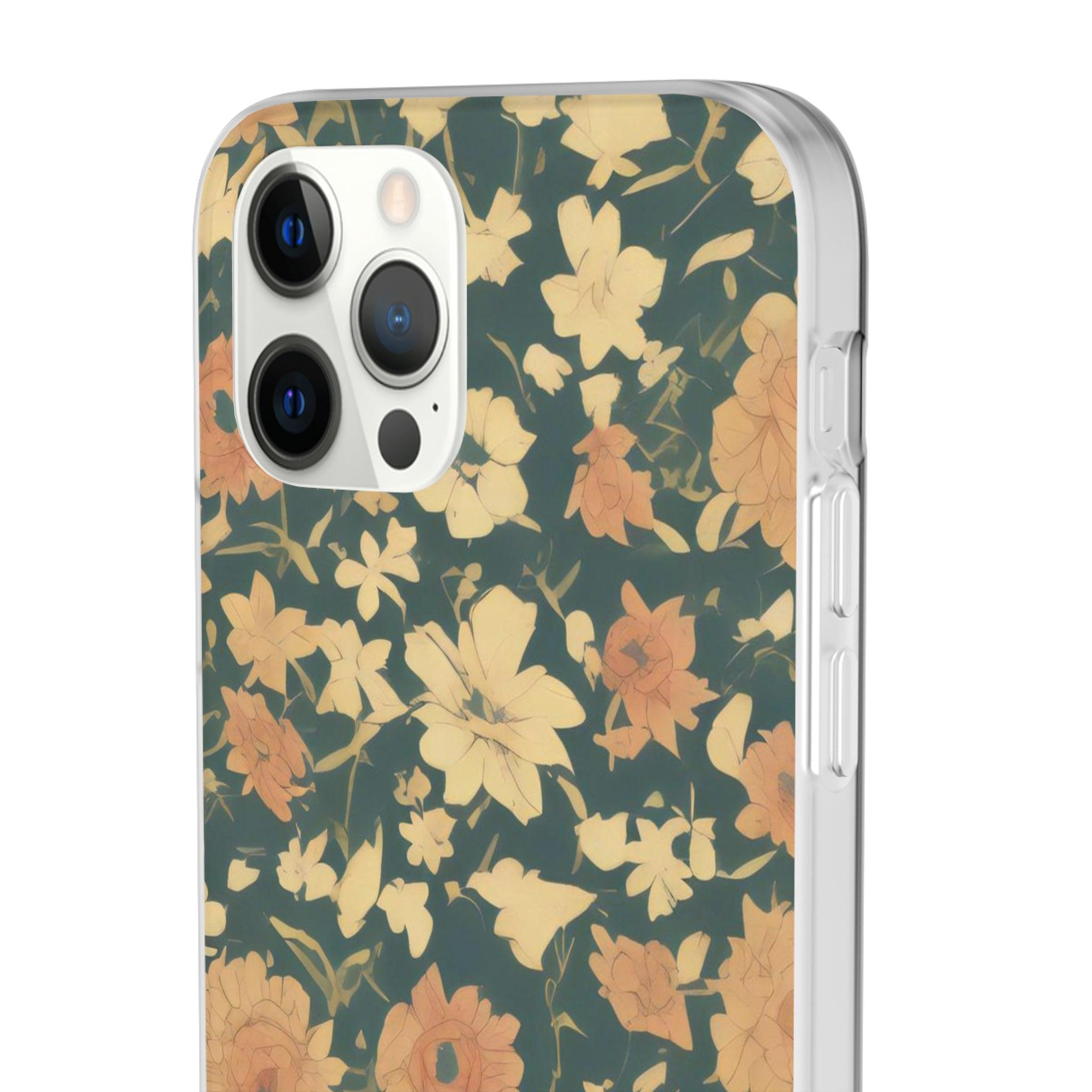 Olive Green Floral Slim - PrettyKase