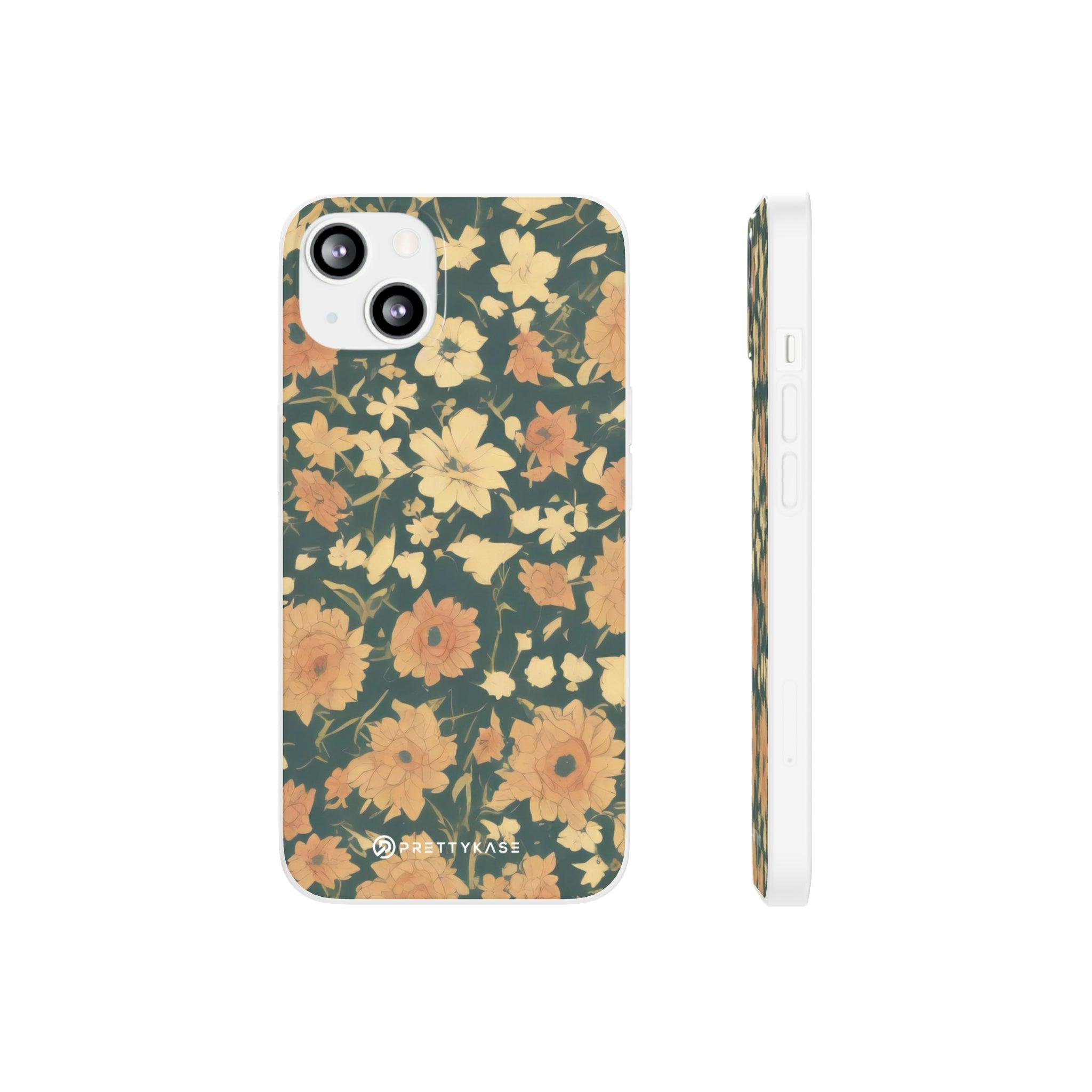 Olive Green Floral Slim - PrettyKase