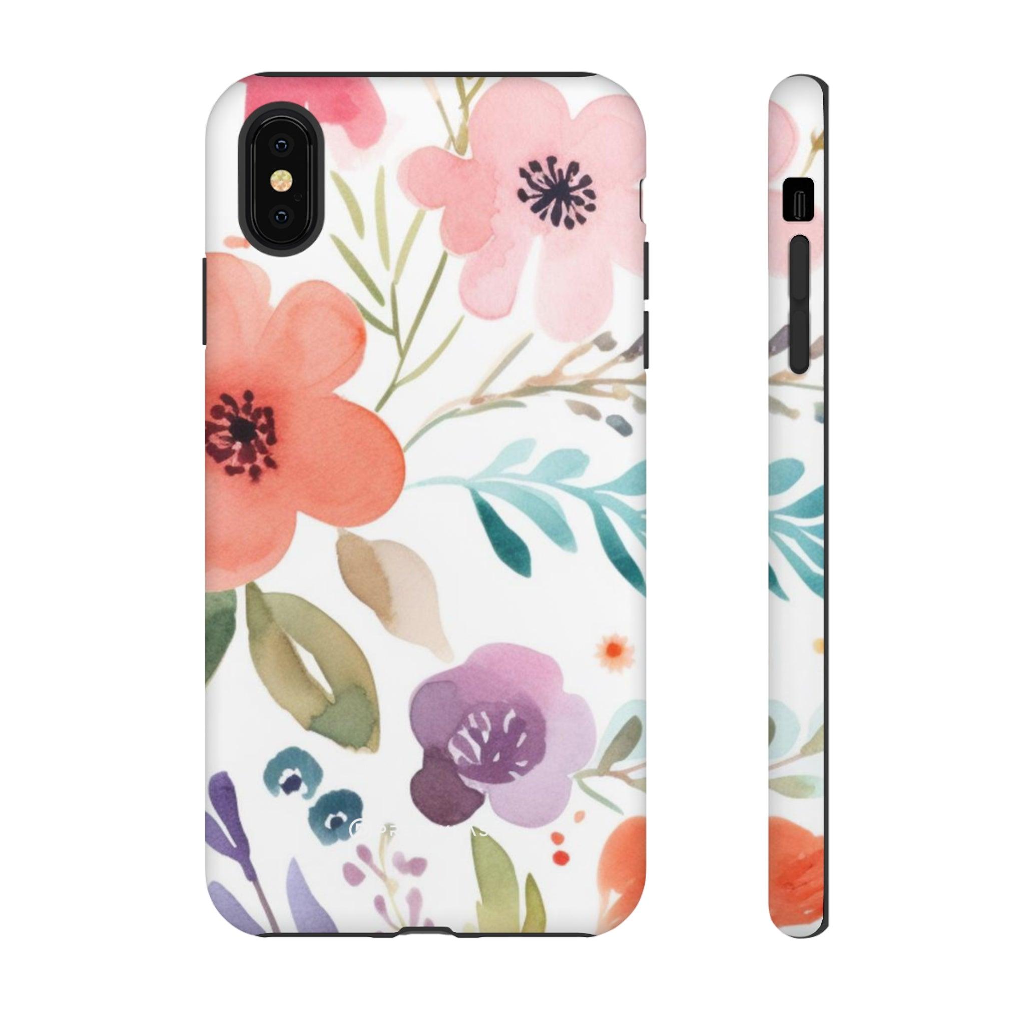 Pink Blue Flower Pattern - PrettyKase