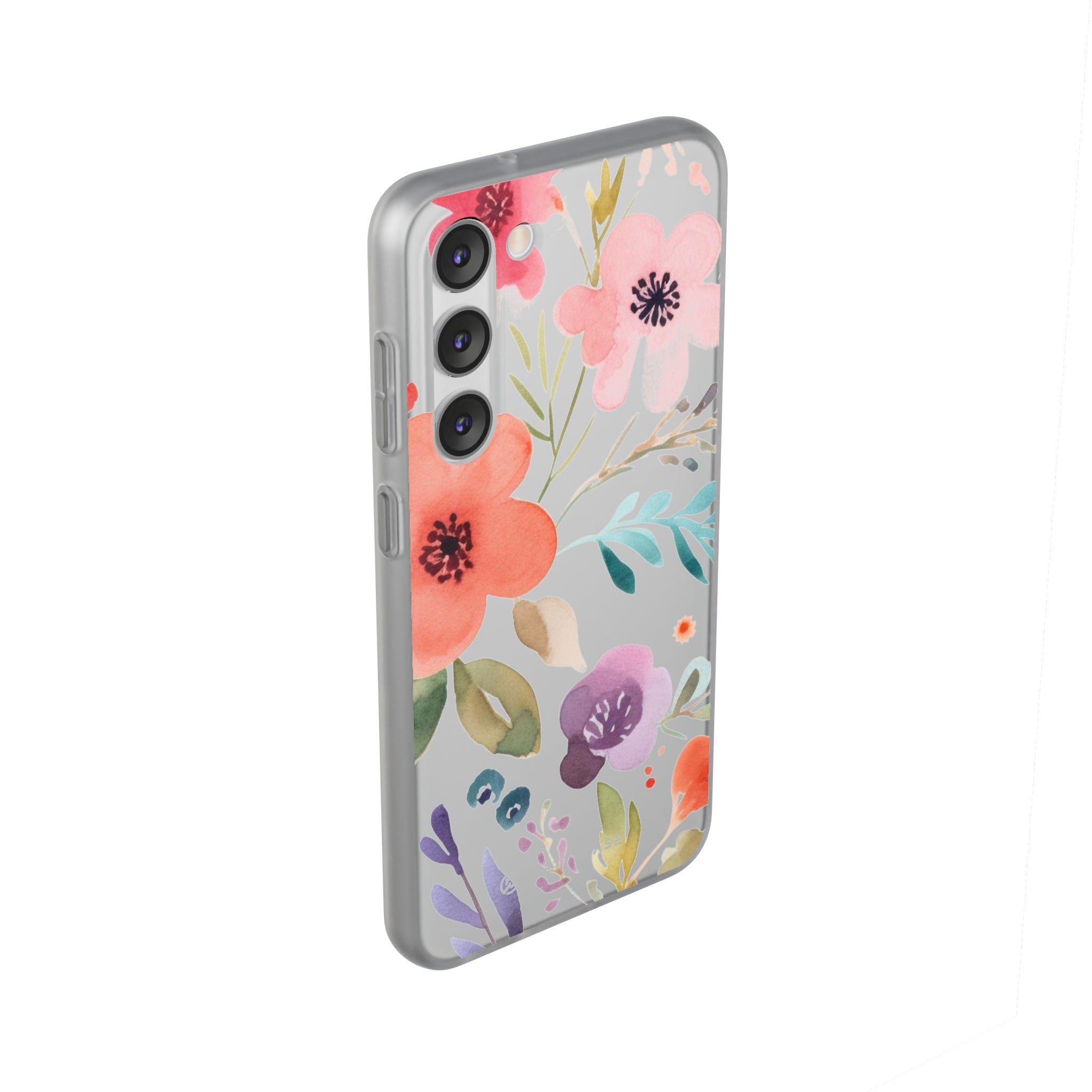 Pink Blue Flower Pattern Slim