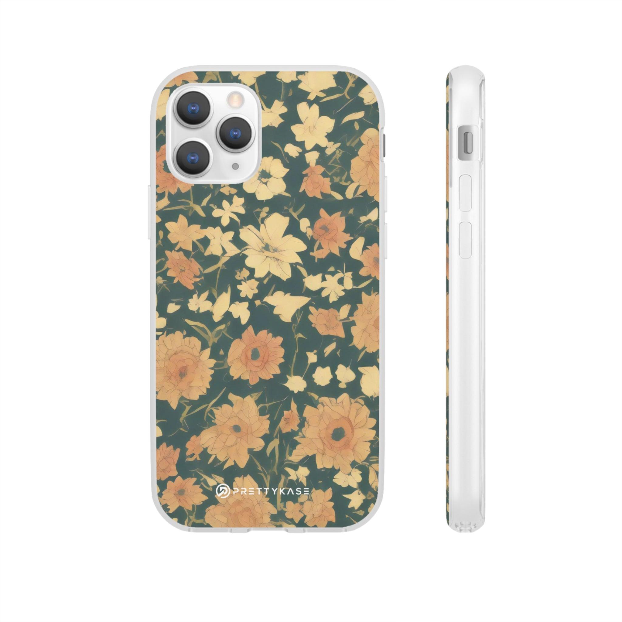 Olive Green Floral Slim - PrettyKase