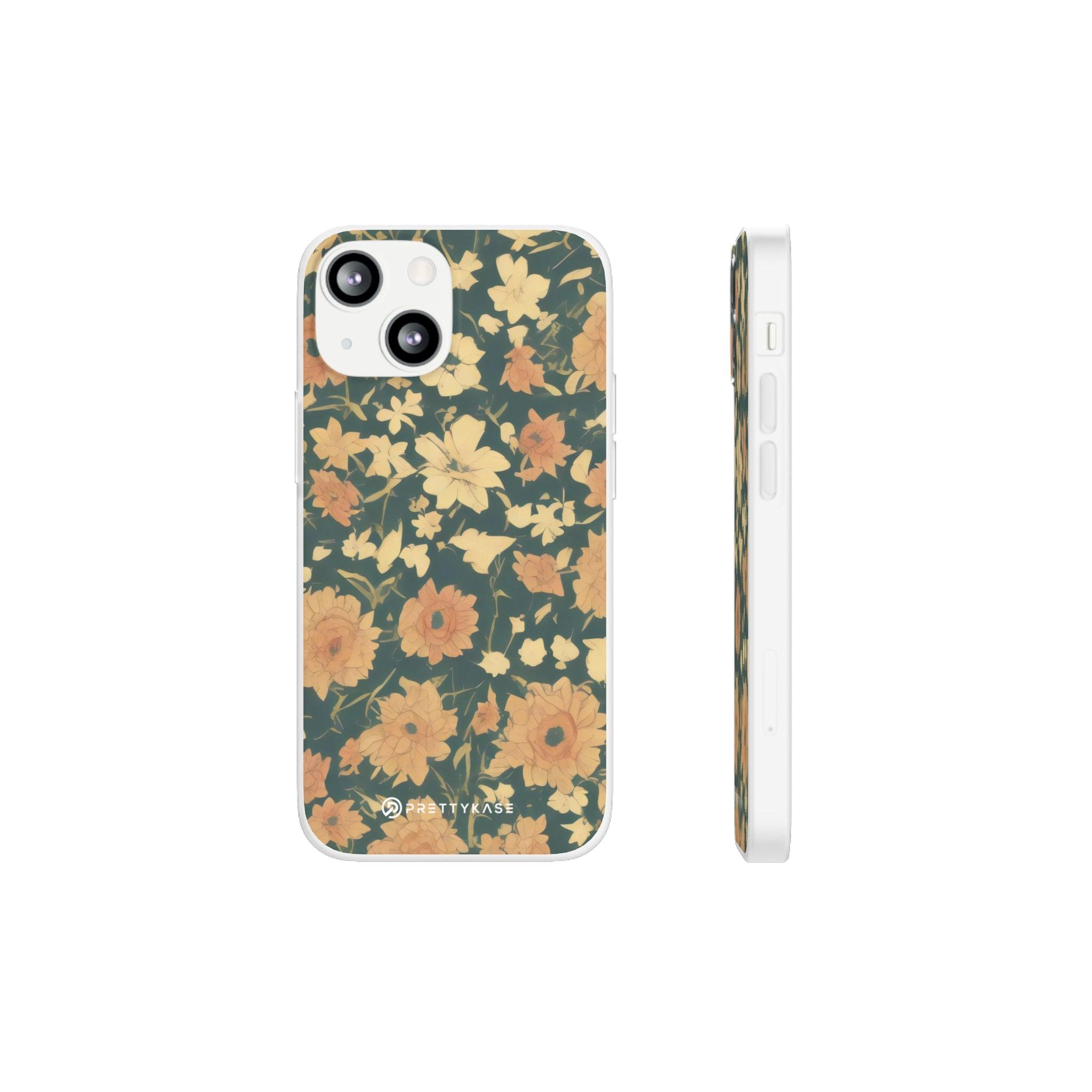 Olive Green Floral Slim - PrettyKase