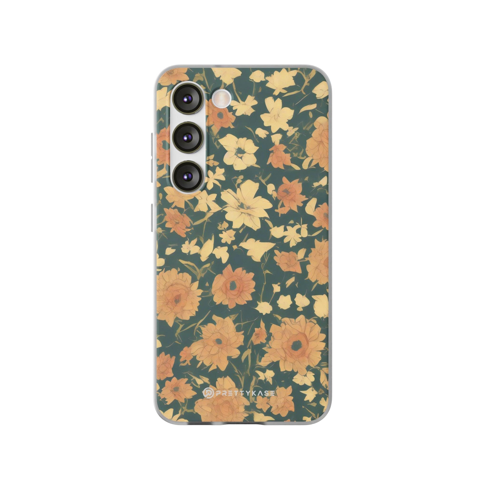 Olive Green Floral Slim - PrettyKase