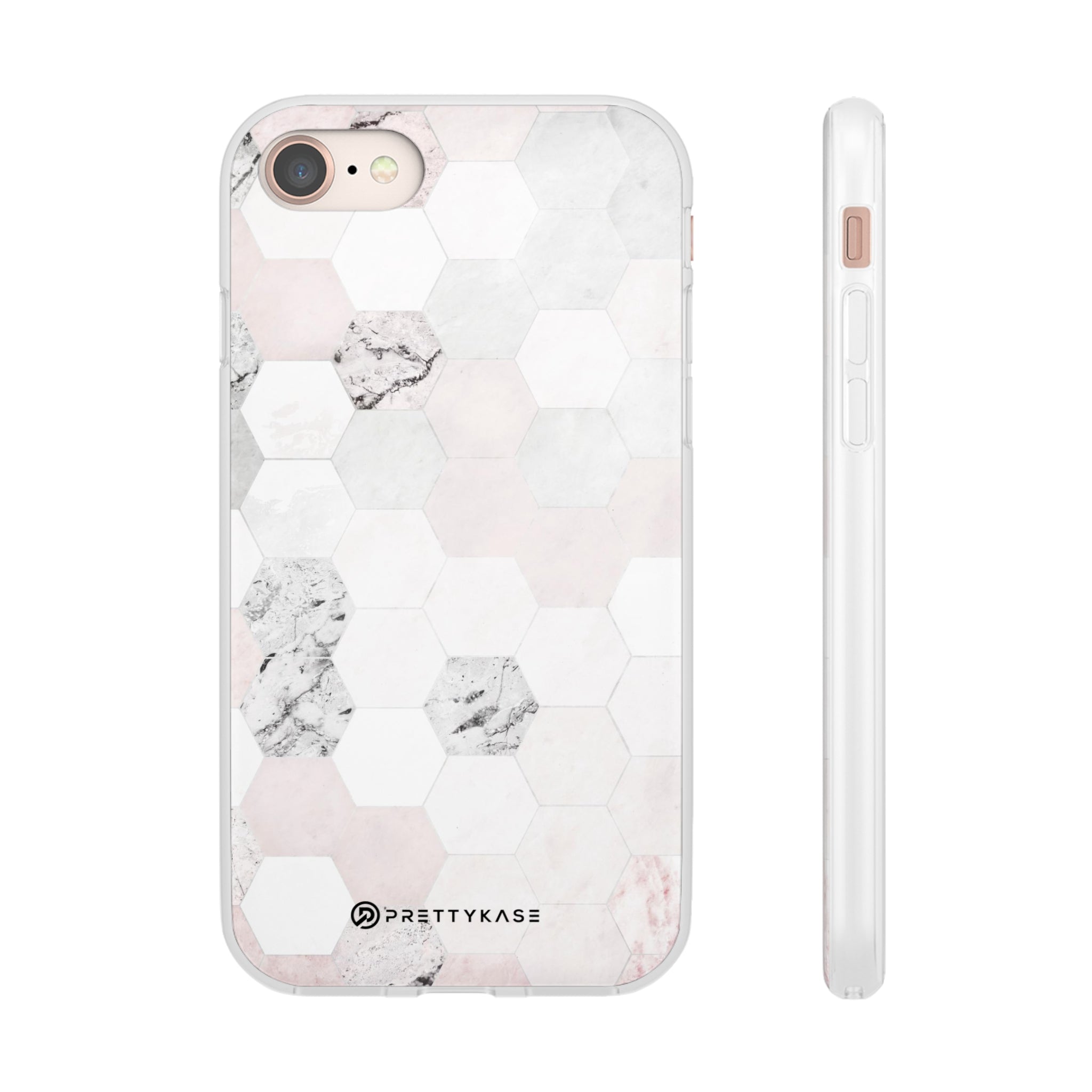 Hexagon Pink Marble Slim