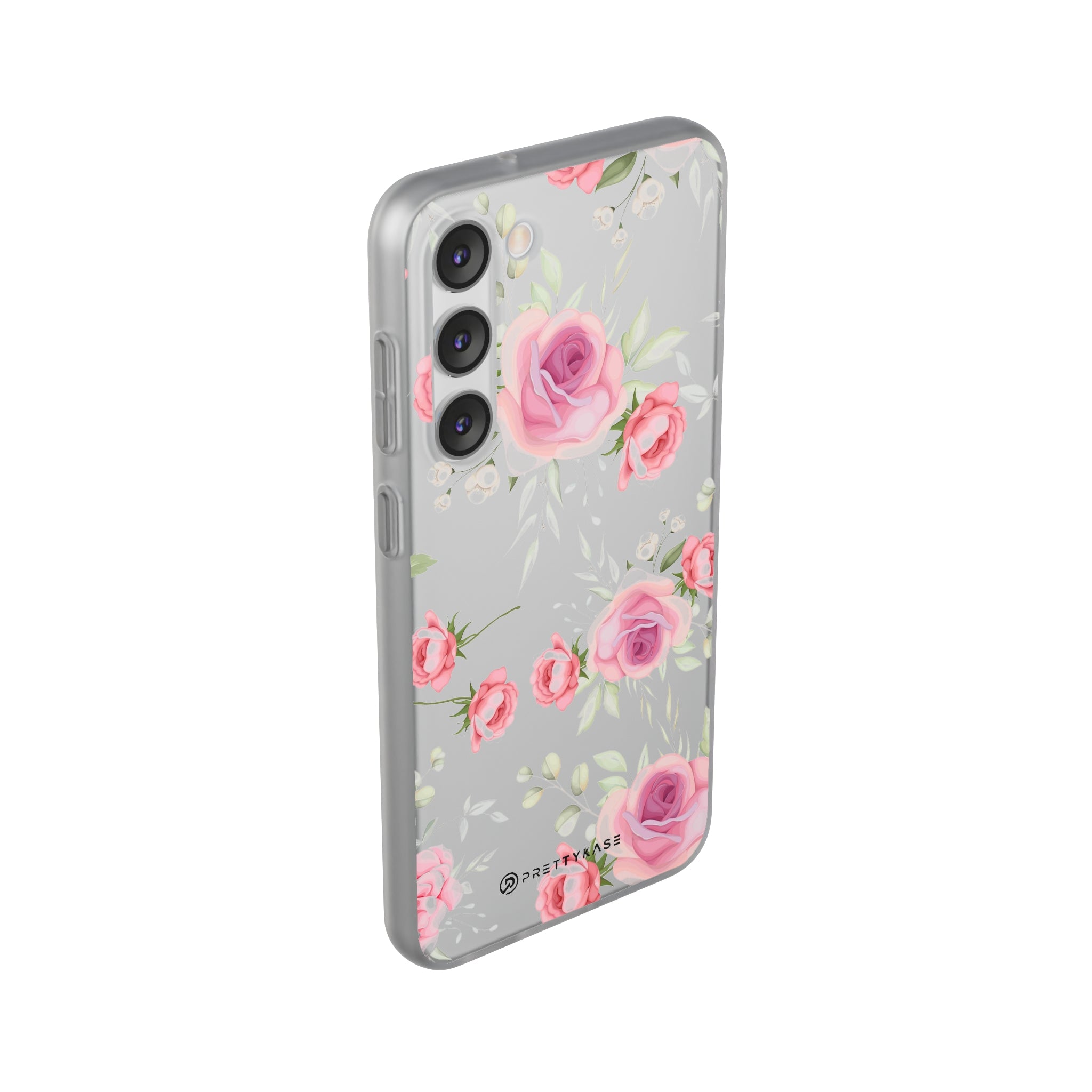 Slim floral blanc et rose