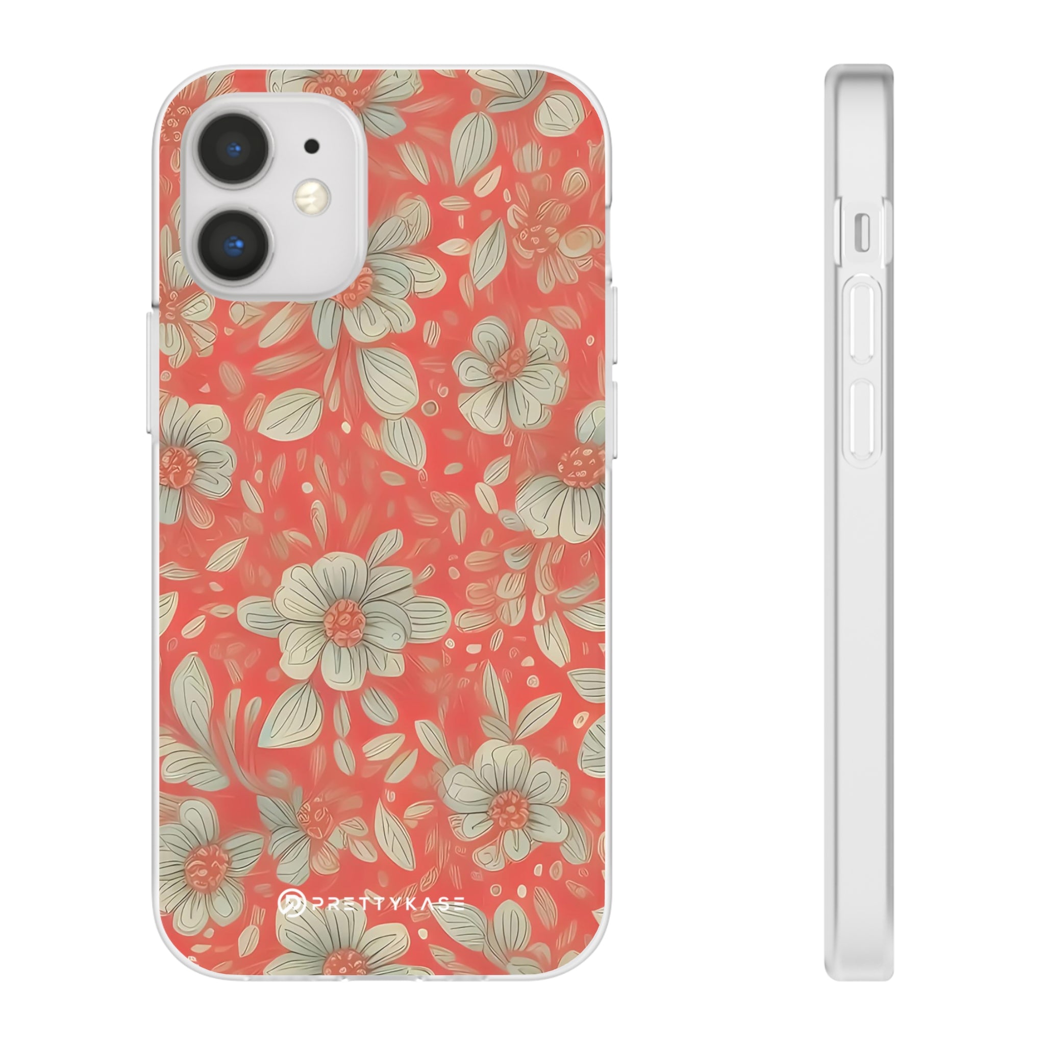 Red Orange Floral Slim