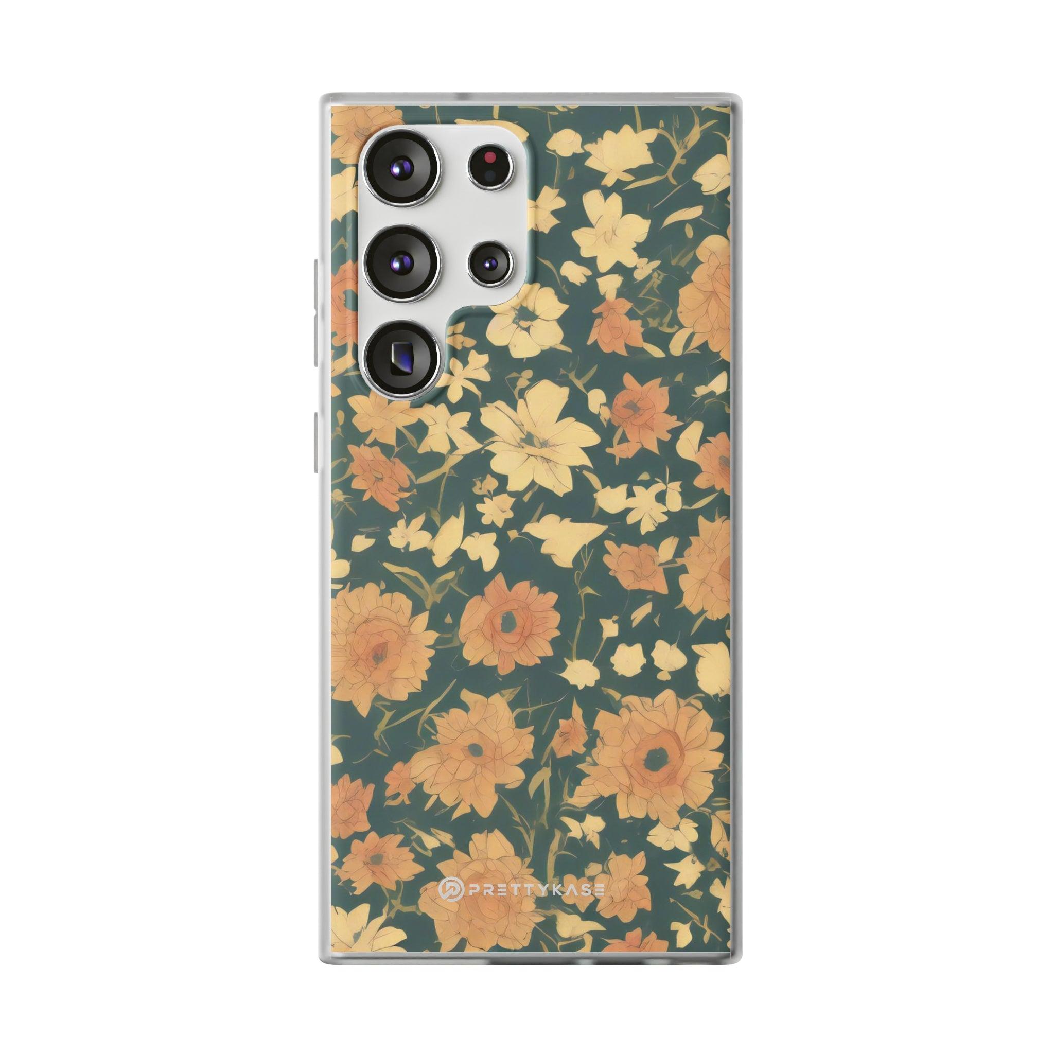 Olive Green Floral Slim - PrettyKase