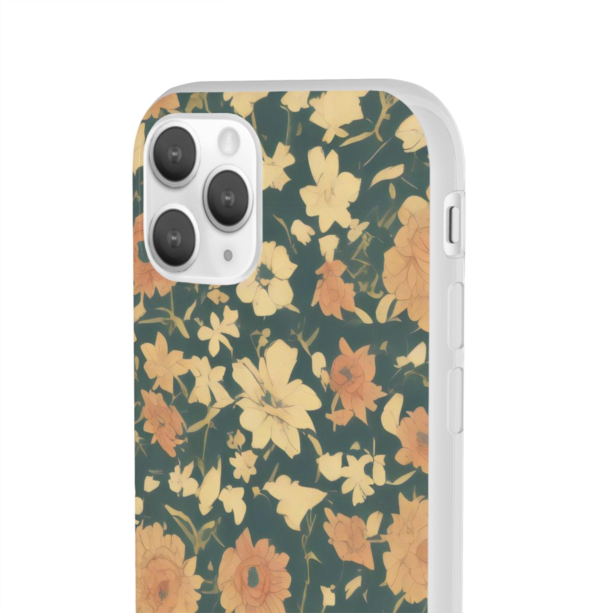 Olive Green Floral Slim - PrettyKase