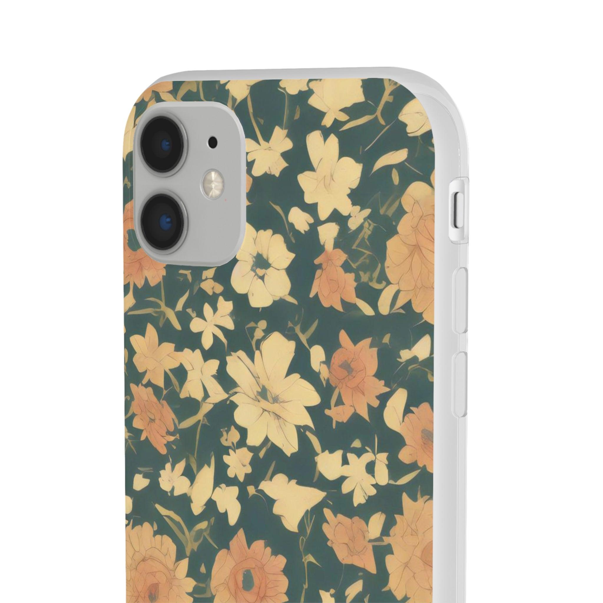 Olive Green Floral Slim - PrettyKase